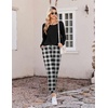 Ekouaer Pajamas for Women Set 2 Piece Long Sleeve Pjs Casual Lounge Sets(Black Plaid)