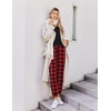 Ekouaer Pajamas for Women Set 2 Piece Long Sleeve Pjs Casual Lounge Sets(Black Red Plaid)