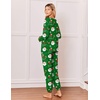 Ekouaer Pajamas for Women Set 2 Piece Long Sleeve Pjs Casual Lounge Sets(Christmas Green Santa Claus)