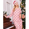 Ekouaer Pajamas for Women Set 2 Piece Long Sleeve Pjs Casual Lounge Sets(Christmas Pink Gingerbread Man)