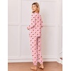 Ekouaer Pajamas for Women Set 2 Piece Long Sleeve Pjs Casual Lounge Sets(Christmas Pink Gingerbread Man)