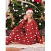 Ekouaer Pajamas for Women Set 2 Piece Long Sleeve Pjs Casual Lounge Sets(Christmas Red Santa Claus Sled)