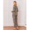 Ekouaer Pajamas for Women Set 2 Piece Long Sleeve Pjs Casual Lounge Sets(Leopard)