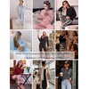 Ekouaer Pajamas for Women Set 2 Piece Long Sleeve Pjs Casual Lounge Sets(Navy)