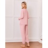 Ekouaer Pajamas for Women Set 2 Piece Long Sleeve Pjs Casual Lounge Sets(Pink)