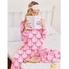 Ekouaer Pajamas for Women Set 2 Piece Long Sleeve Pjs Casual Lounge Sets(Pink Bow Knot)