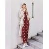Ekouaer Pajamas for Women Set 2 Piece Long Sleeve Pjs Casual Lounge Sets(Wine Red Heart)
