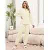 Ekouaer Womens Pajama Sets 2 Piece Soft Pjs Long Sleeve Lounge Set(Beige)
