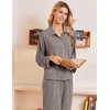 Ekouaer Womens Pajama Sets Long Sleeve Button Down Lounge Sets with Pockets(Light Beige)