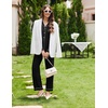 Ekouaer Womens Pajamas Set Cotton Long Sleeve Button Up 2 Piece Lounge Pjs(Black)