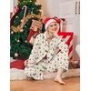 Ekouaer Womens Pajamas Set Cotton Long Sleeve Button Up 2 Piece Lounge Pjs(Christmas Apricot)