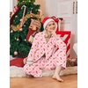 Ekouaer Womens Pajamas Set Cotton Long Sleeve Button Up 2 Piece Lounge Pjs(Christmas Pink)