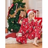 Ekouaer Womens Pajamas Set Cotton Long Sleeve Button Up 2 Piece Lounge Pjs(Christmas Red)