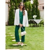 Ekouaer Womens Pajamas Set Cotton Long Sleeve Button Up 2 Piece Lounge Pjs(Green)