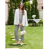 Ekouaer Womens Pajamas Set Cotton Long Sleeve Button Up 2 Piece Lounge Pjs(Light Grey)