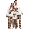 Ekouaer Family Christmas Pajamas Matching Sets Soft Pjs Sleepwear(Brown Plaid)