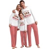 Ekouaer Family Christmas Pajamas Matching Sets Soft Pjs Sleepwear(White-black Checked)