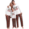 Ekouaer Family Christmas Pajamas Matching Sets Soft Pjs Sleepwear(White-red Plaid)