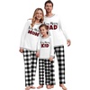 Ekouaer Family Christmas Pajamas Matching Sets Soft Pjs Sleepwear(White-red Stripes)