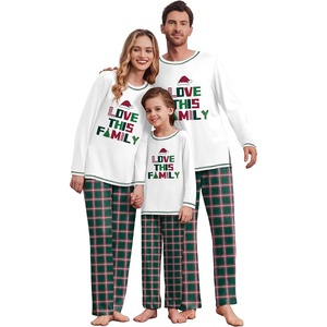 Ekouaer Family Christmas Pajamas Matching Sets Soft Pjs Sleepwear(Family-white)