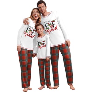 Ekouaer Family Christmas Pajamas Matching Sets Soft Pjs Sleepwear(White-red Plaid)