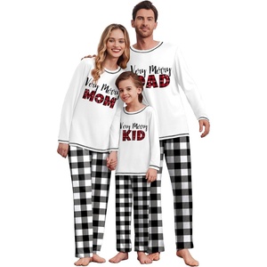 Ekouaer Family Christmas Pajamas Matching Sets Soft Pjs Sleepwear(White-red Stripes)