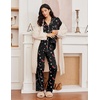 Ekouaer Womens Pajama Sets 2 Piece Long Sleeve Sleepwear Soft Button Up Pjs(Christmas Black)