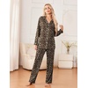 Ekouaer Womens Pajama Sets 2 Piece Long Sleeve Sleepwear Soft Button Up Pjs(Leopard)