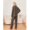 Ekouaer Womens Pajama Sets 2 Piece Long Sleeve Sleepwear Soft Button Up Pjs(Leopard)