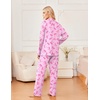 Ekouaer Womens Pajama Sets 2 Piece Long Sleeve Sleepwear Soft Button Up Pjs(Pink Bow)