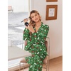 Ekouaer Women’s Satin Silk Pajamas Long Sleeve Button Up Pjs Lounge Sets(Christmas Green)