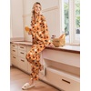 Ekouaer Women’s Satin Silk Pajamas Long Sleeve Button Up Pjs Lounge Sets(Orange Halloween)