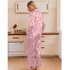 Ekouaer Women’s Satin Silk Pajamas Long Sleeve Button Up Pjs Lounge Sets(Pink Gingerbread)