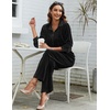 Ekouaer Womens Velour Track Suits Matching Sweatsuit 2 Piece Casual Outfits(Black)
