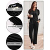 Ekouaer Womens Velour Track Suits Matching Sweatsuit 2 Piece Casual Outfits(Black)