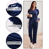 Ekouaer Womens Velour Track Suits Matching Sweatsuit 2 Piece Casual Outfits(Dark Blue)