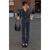 Ekouaer Womens Velour Track Suits Matching Sweatsuit 2 Piece Casual Outfits(Dark Grey)