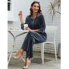 Ekouaer Womens Velour Track Suits Matching Sweatsuit 2 Piece Casual Outfits(Dark Grey)
