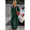Ekouaer Womens Velour Track Suits Matching Sweatsuit 2 Piece Casual Outfits(Green)