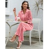 Ekouaer Womens Velour Track Suits Matching Sweatsuit 2 Piece Casual Outfits(Light Pink)