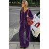 Ekouaer Womens Velour Track Suits Matching Sweatsuit 2 Piece Casual Outfits(Purple)