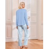 Ekouaer 2 Pack Womens Pajama Sets Long Sleeve Long Pants Pjs Loungewear(Blue Striped/Pink Striped)