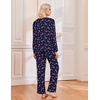 Ekouaer 2 Pack Womens Pajama Sets Long Sleeve Long Pants Pjs Loungewear(Christmas Pink/Christmas Navy)