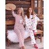 Ekouaer 2 Pack Womens Pajama Sets Long Sleeve Long Pants Pjs Loungewear(Christmas Wihte Candy/Red Striped)