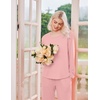 Ekouaer 2 Pack Womens Pajama Sets Long Sleeve Long Pants Pjs Loungewear(Light Pink/Grey)