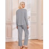 Ekouaer 2 Pack Womens Pajama Sets Long Sleeve Long Pants Pjs Loungewear(Light Pink/Grey)