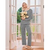 Ekouaer 2 Pack Womens Pajama Sets Long Sleeve Long Pants Pjs Loungewear(Lilac Dots/Black Striped)