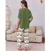 Ekouaer 2 Packs Lounge Set for Women Short Sleeve Pajamas Top and Long Pant(Pink Tie-dye Stripes/Green Tie-dye Stripes)