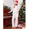 Ekouaer Pajamas for Women Set Cotton Long Sleeve Pjs 2 Piece Lounge Sets(Christmas White)