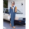 Ekouaer Pajamas for Women Set Cotton Long Sleeve Pjs 2 Piece Lounge Sets(Navy)
